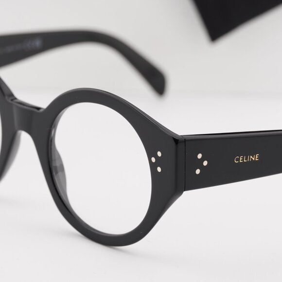 Celine CL50123I 001 Round Eyeglasses 48mm – Shiny black - Picture 8 of 10